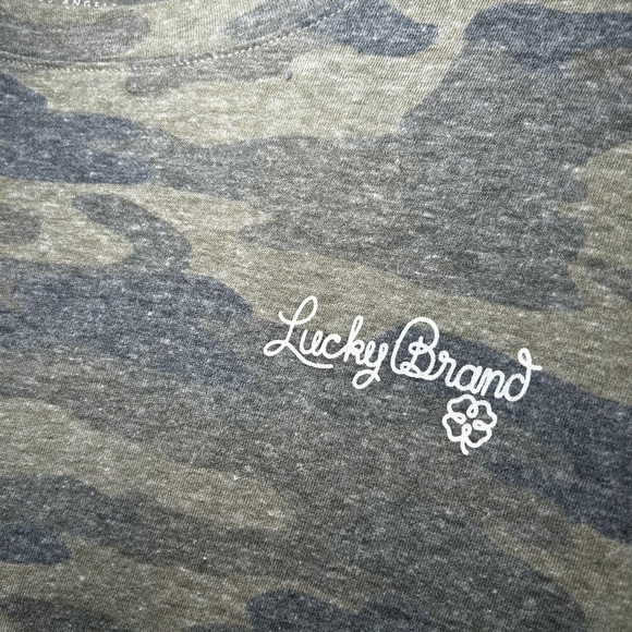 Lucky Brand Shirt large “Lucky You” embroidered on front .Short Sleeve - Picture 2 of 3
